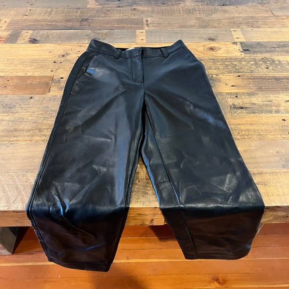 Aritzia Shirley Vegan Leather Pant Black 0 - Picture 6 of 10